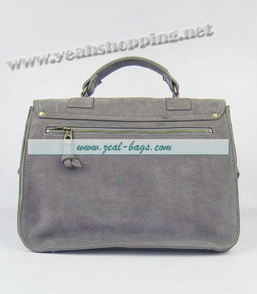 Knockoff Proenza Schouler Suede PS1 Satchel Bag in Grey Cow Suede Leather